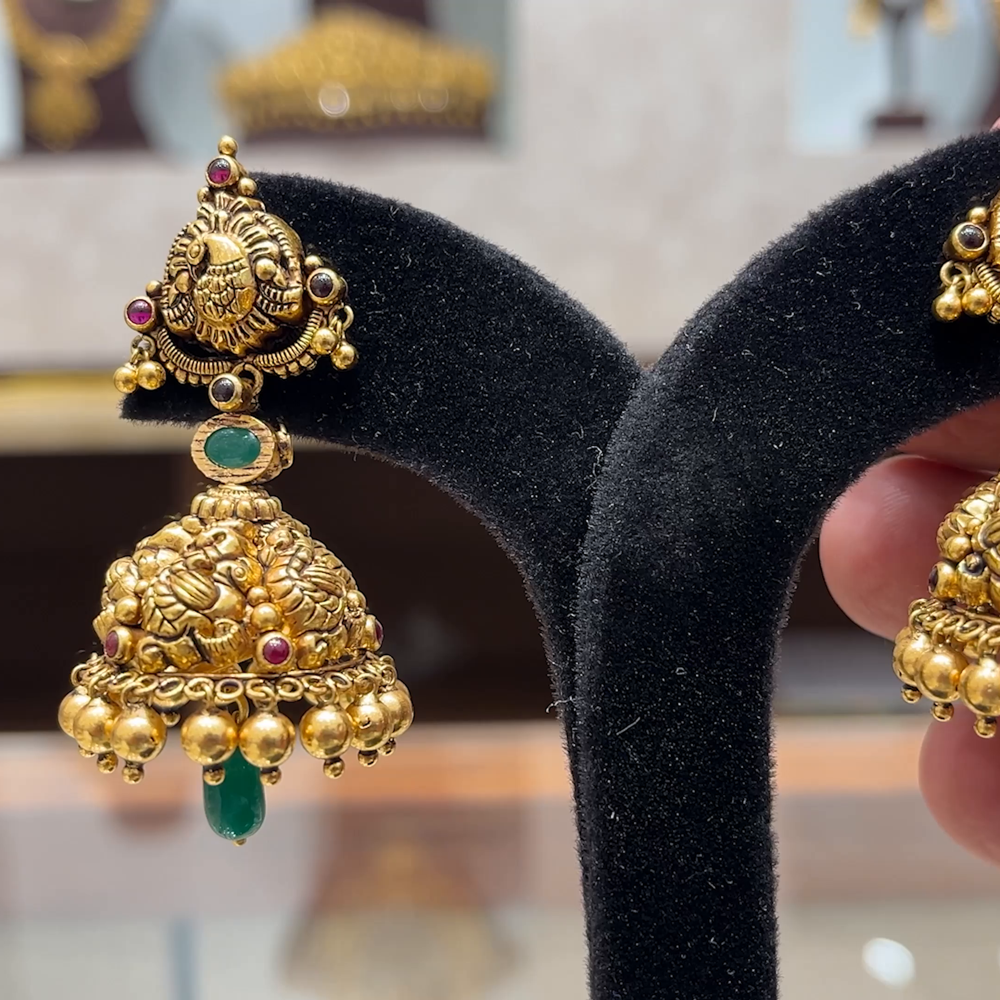 Chennai Shopping Mall 20.573gms EARRINGS 22K Yellow Gold