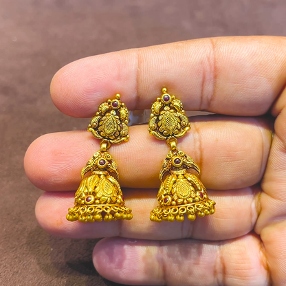 SRI RAM 9.35gms EARRINGS 22K Yellow Gold