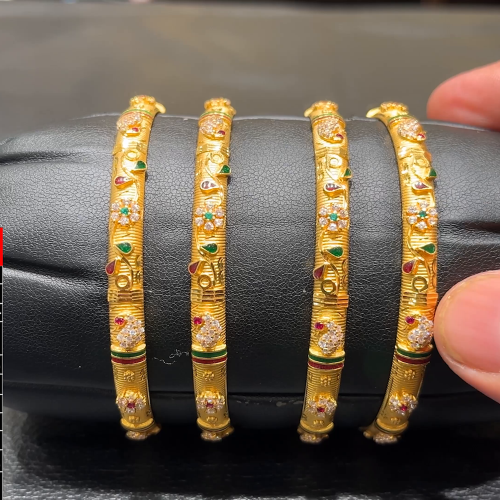 SOUTH INDIA 46.365gms BANGLES 22K Yellow Gold