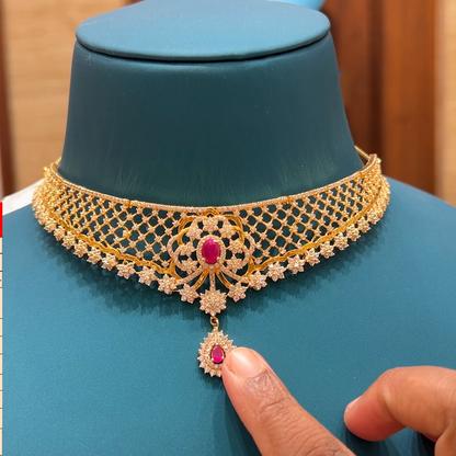 Chennai Shopping Mall 26.966gms CHOKER 22K Yellow Gold