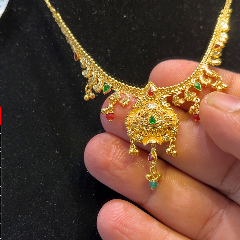 SOUTH INDIA 8.138gms NECKLACE 22K Yellow Gold