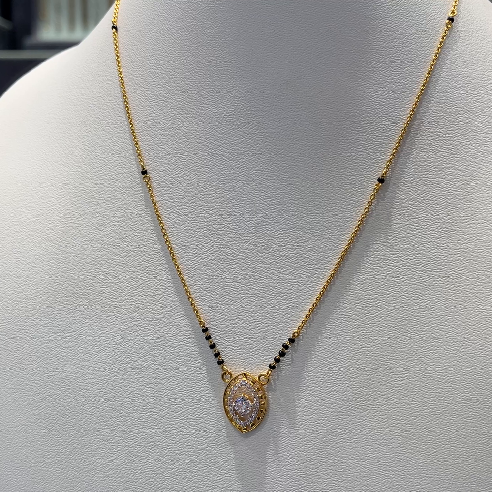 Anu Jewellers 5.24gms SHORT BLACK BEADS 22K Yellow Gold