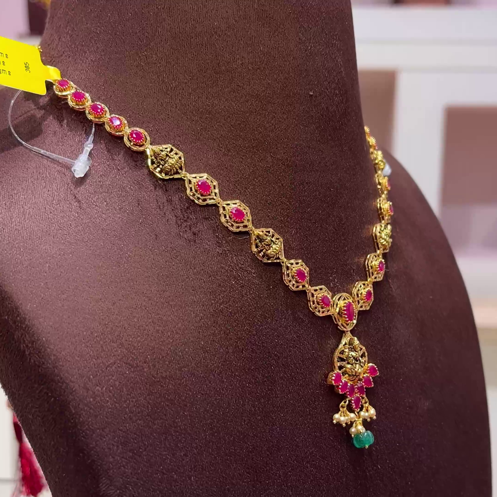 SwarnaKanchi 11.583gms NECKLACE 22K Yellow Gold