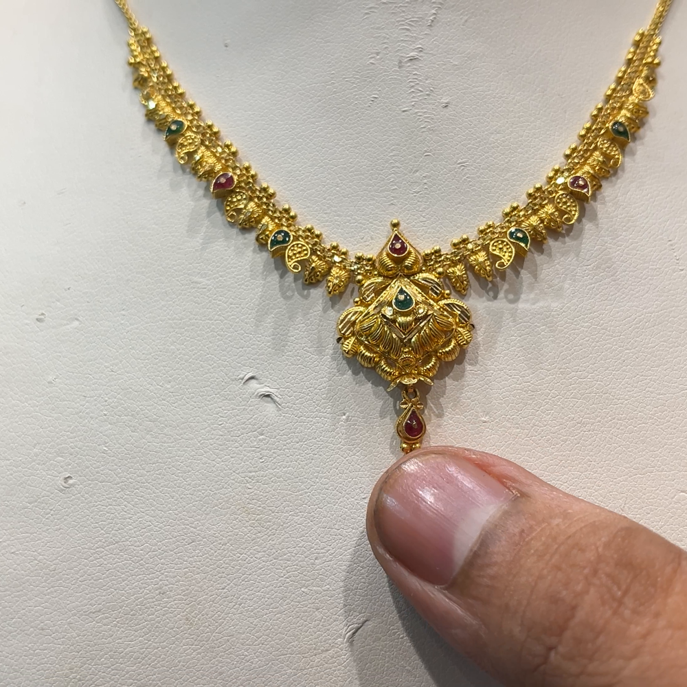 RS BROTHERS 8.435gms NECKLACE 22K Yellow Gold