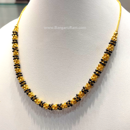 SRI RAM 14.962gms SHORT BLACK BEADS 22K Yellow Gold
