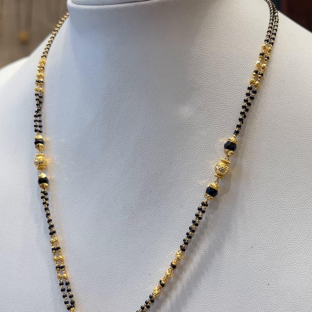 CMR 9.785gms SHORT BLACK BEADS 22K Nakshi