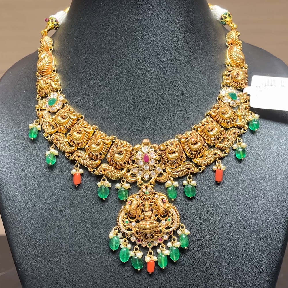 Chennai Shopping Mall 34.44gms NECKLACE 22K Antique