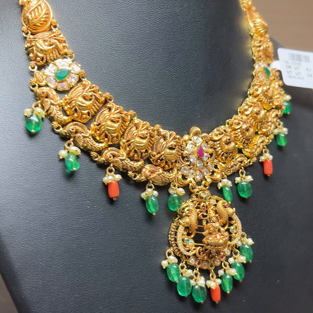 Chennai Shopping Mall 34.44gms NECKLACE 22K Antique