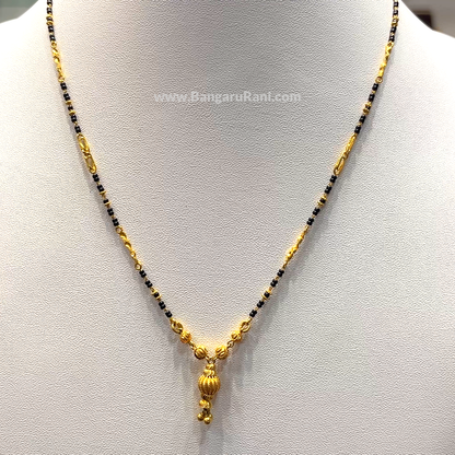 SRI RAM 6.204gms SHORT BLACK BEADS 22K Yellow Gold