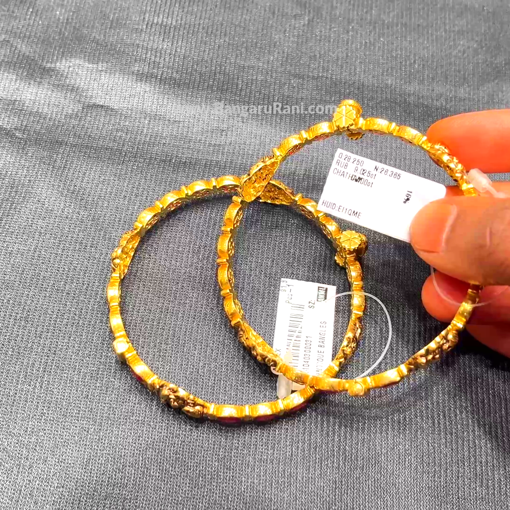 Anu Jewellers 26.365gms BANGLES 22K Yellow Gold