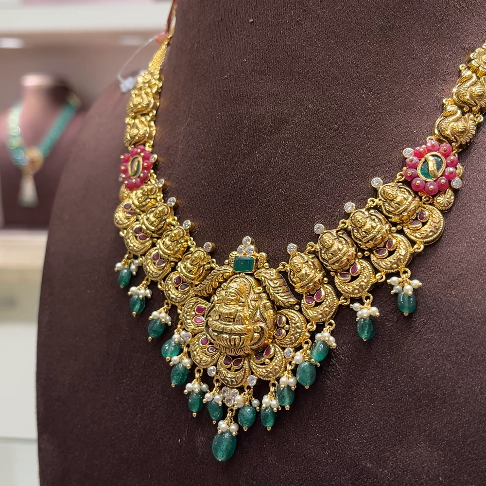 SwarnaKanchi 22.58gms NECKLACE 22K Yellow Gold