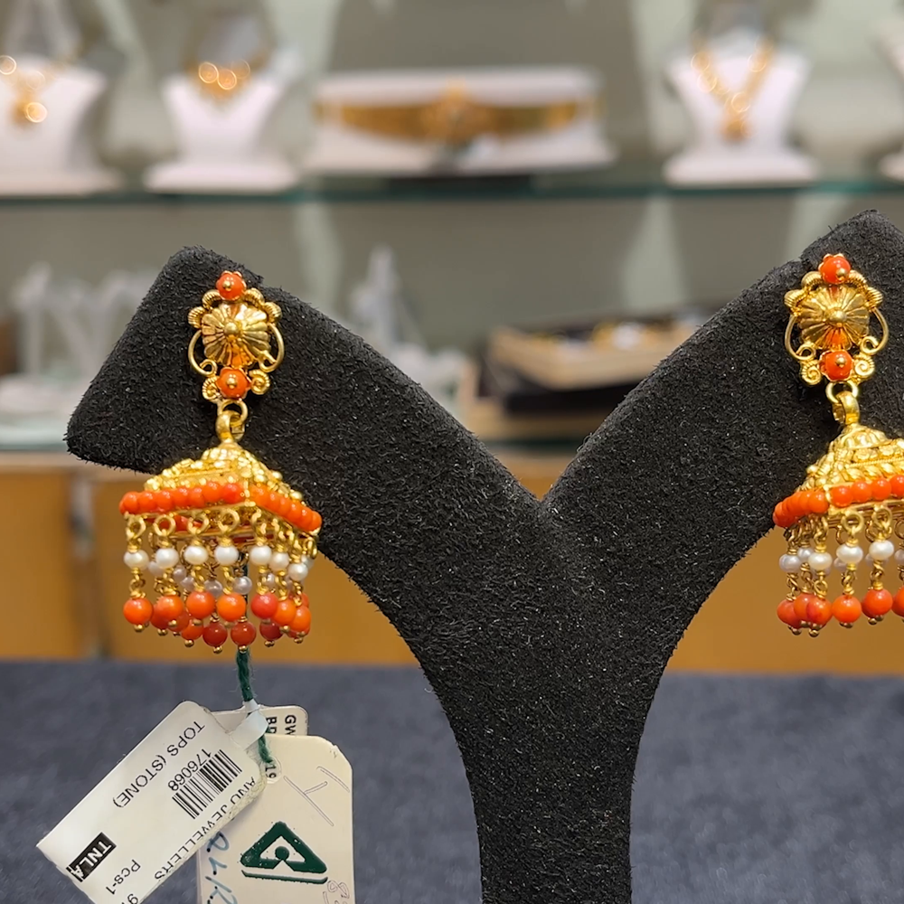 Anu Jewellers 11.38gms EARRINGS 22K Yellow Gold