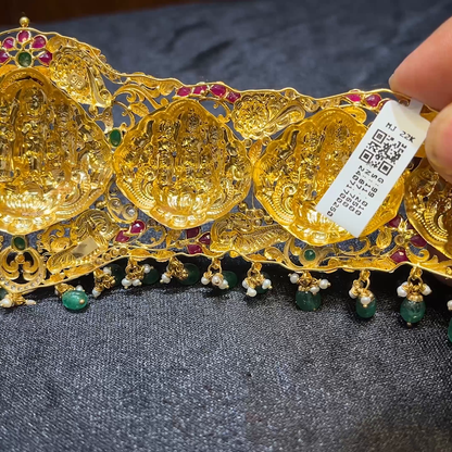 MUKUNDA JEWELLERS 87.76gms VADDANAM 22K Yellow Gold