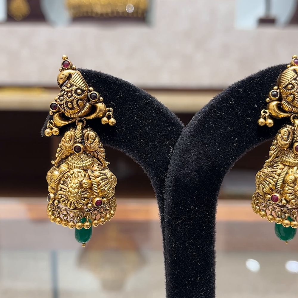 Chennai Shopping Mall 17.225gms EARRINGS 22K Yellow Gold