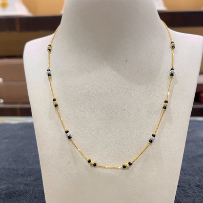 CHANDANA Brothers 4.93gms SHORT BLACK BEADS 22K Yellow Gold
