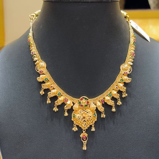 MUKUNDA JEWELLERS 20.887gms NECKLACE 22K Nakshi