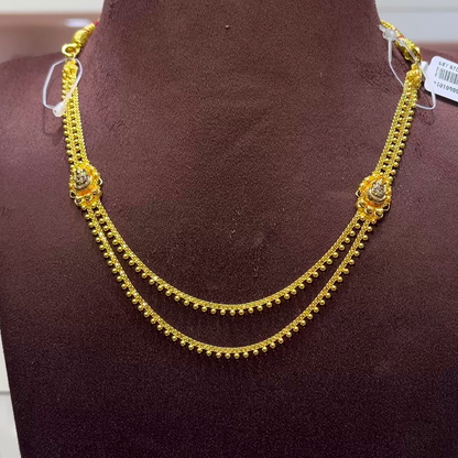 SwarnaKanchi 10.542gms NECKLACE 22K Yellow Gold