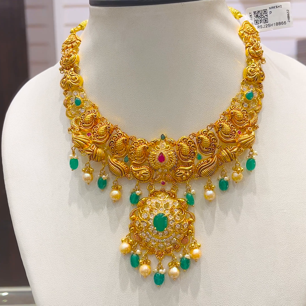 SOUTH INDIA 33.91gms NECKLACE 22K Yellow Gold