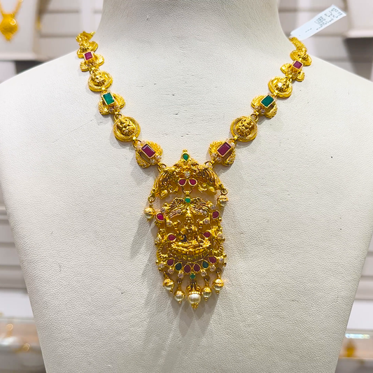 SOUTH INDIA 24.56gms NECKLACE 22K Yellow Gold