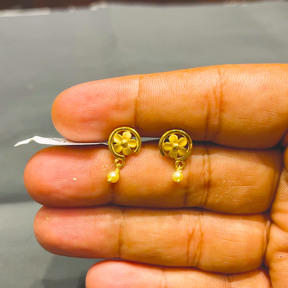 SOUTH INDIA 3.057gms EARRINGS 22K Yellow Gold