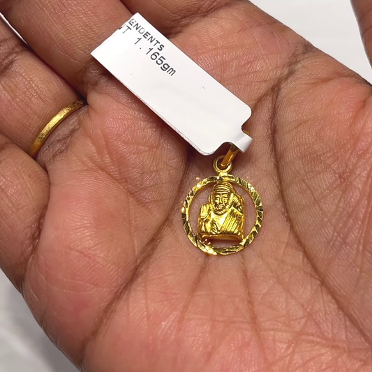 CMR 1.165gms Pendent 22K Yellow Gold