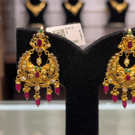 SOUTH INDIA 9.628gms EARRINGS 22K Yellow Gold