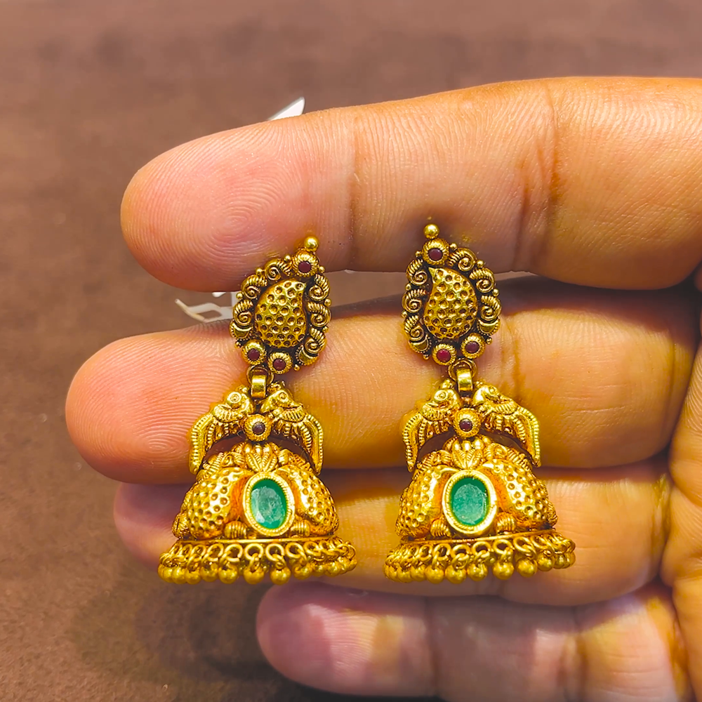 SRI RAM 12.194gms EARRINGS 22K Yellow Gold