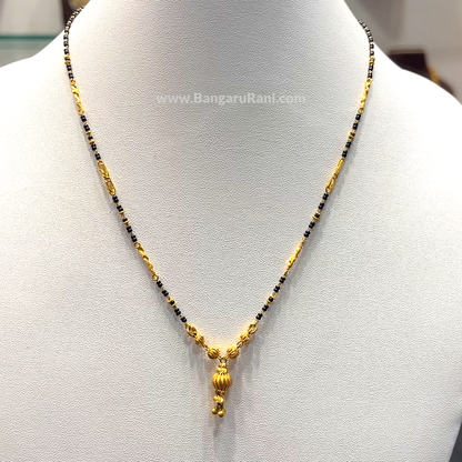 SRI RAM 6.204gms SHORT BLACK BEADS 22K Yellow Gold