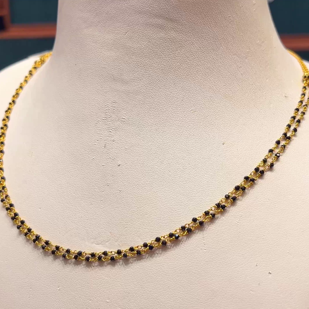 CMR 6.332gms SHORT BLACK BEADS 22K Yellow Gold