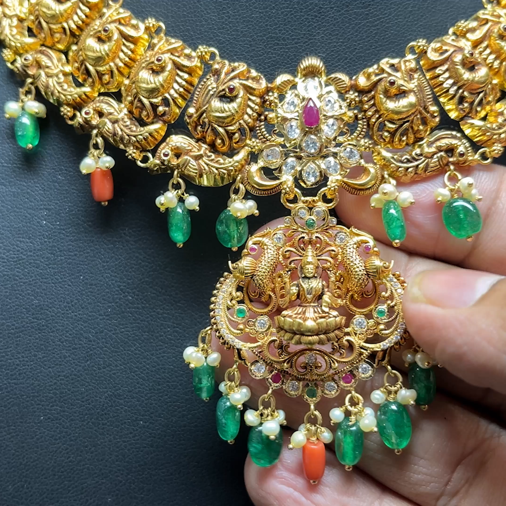 Chennai Shopping Mall 34.44gms NECKLACE 22K Antique