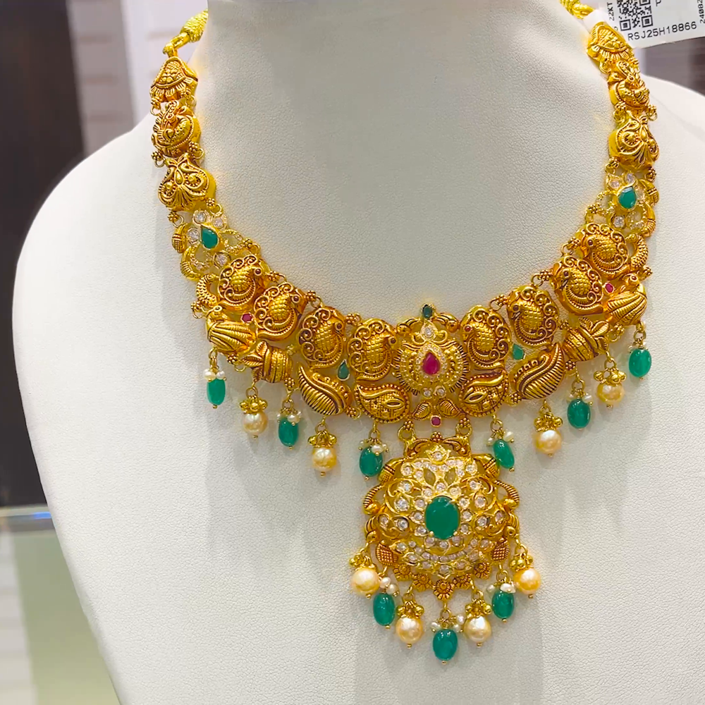 SOUTH INDIA 33.91gms NECKLACE 22K Yellow Gold