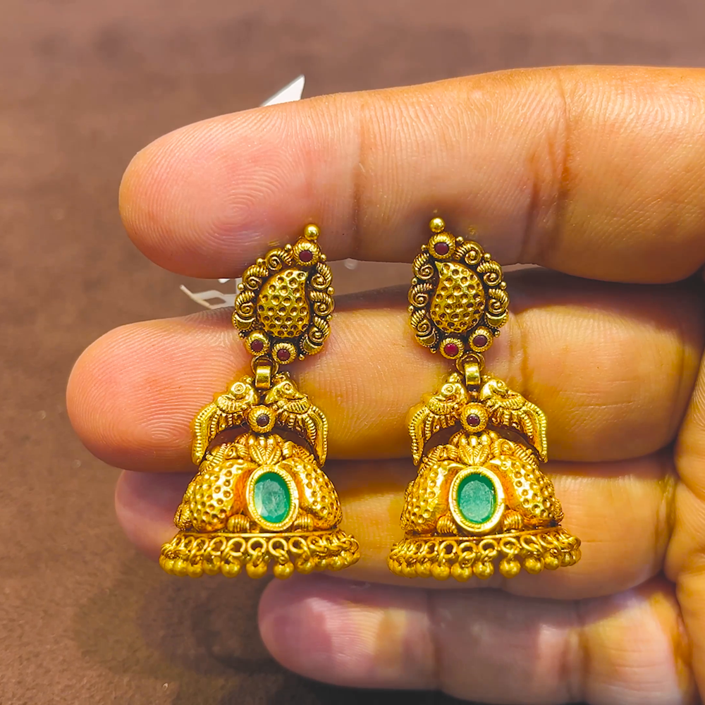 SRI RAM 12.194gms EARRINGS 22K Yellow Gold