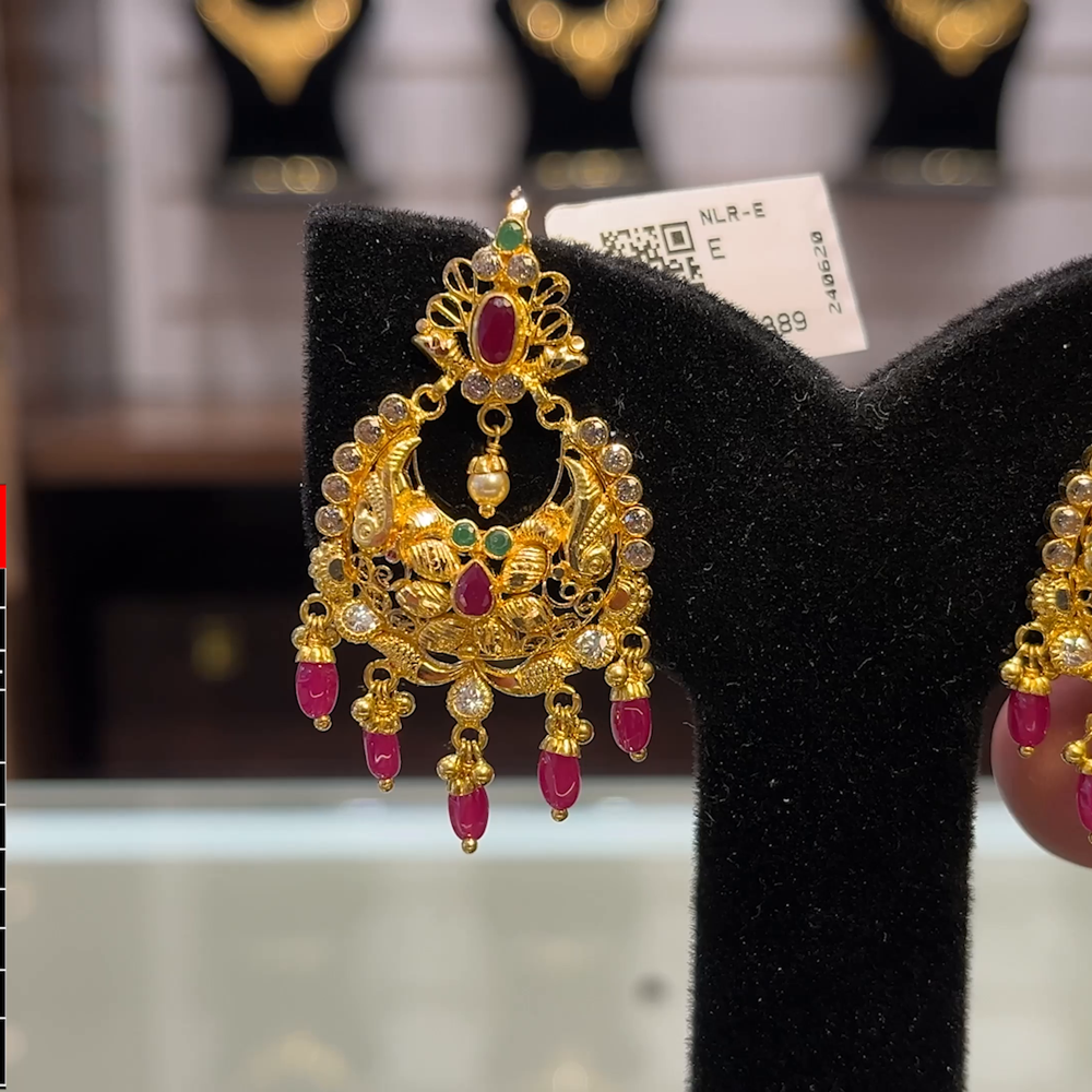 SOUTH INDIA 9.628gms EARRINGS 22K Yellow Gold