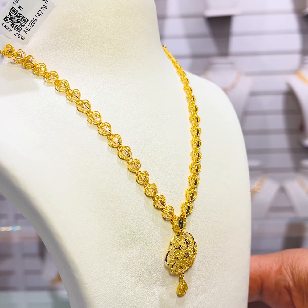 SOUTH INDIA 8.21gms NECKLACE 22K Yellow Gold