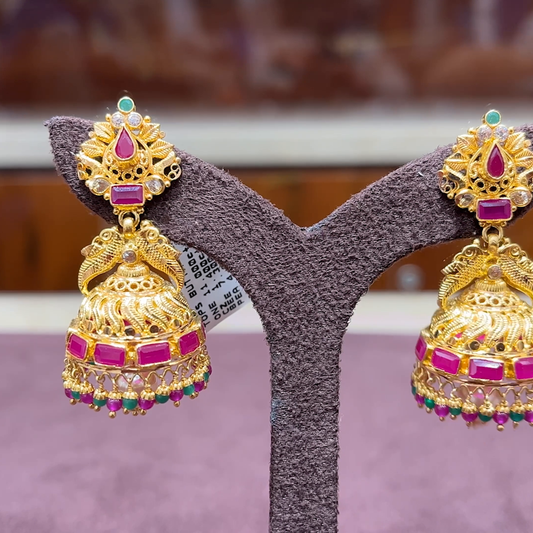 MUKUNDA JEWELLERS 14.61gms EARRINGS 22K Yellow Gold