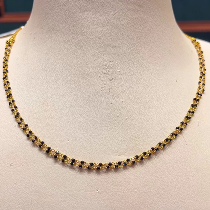 CMR 6.332gms SHORT BLACK BEADS 22K Yellow Gold