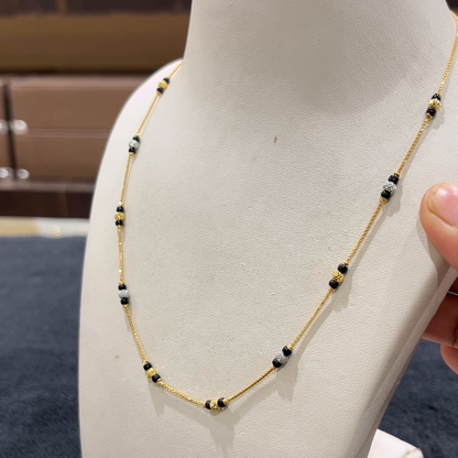 CHANDANA Brothers 4.93gms SHORT BLACK BEADS 22K Yellow Gold
