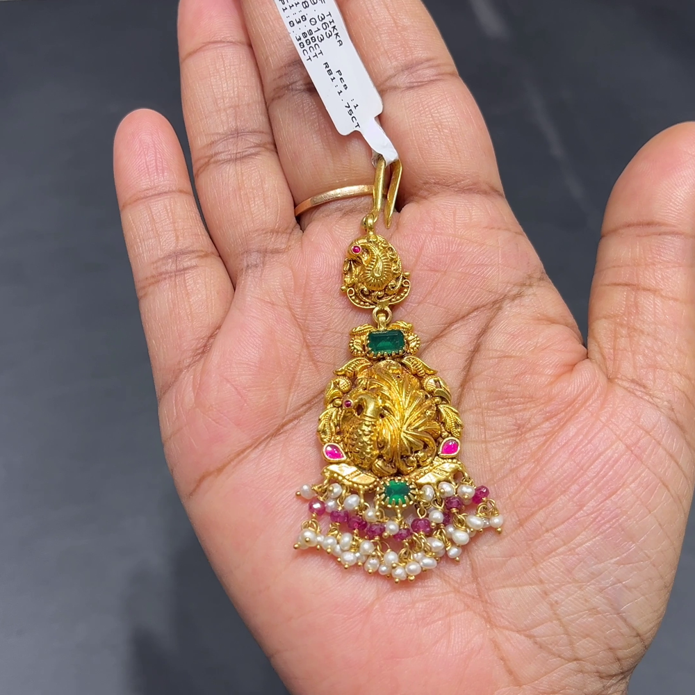 RS BROTHERS 8.013gms Papitabilla 22K Yellow Gold