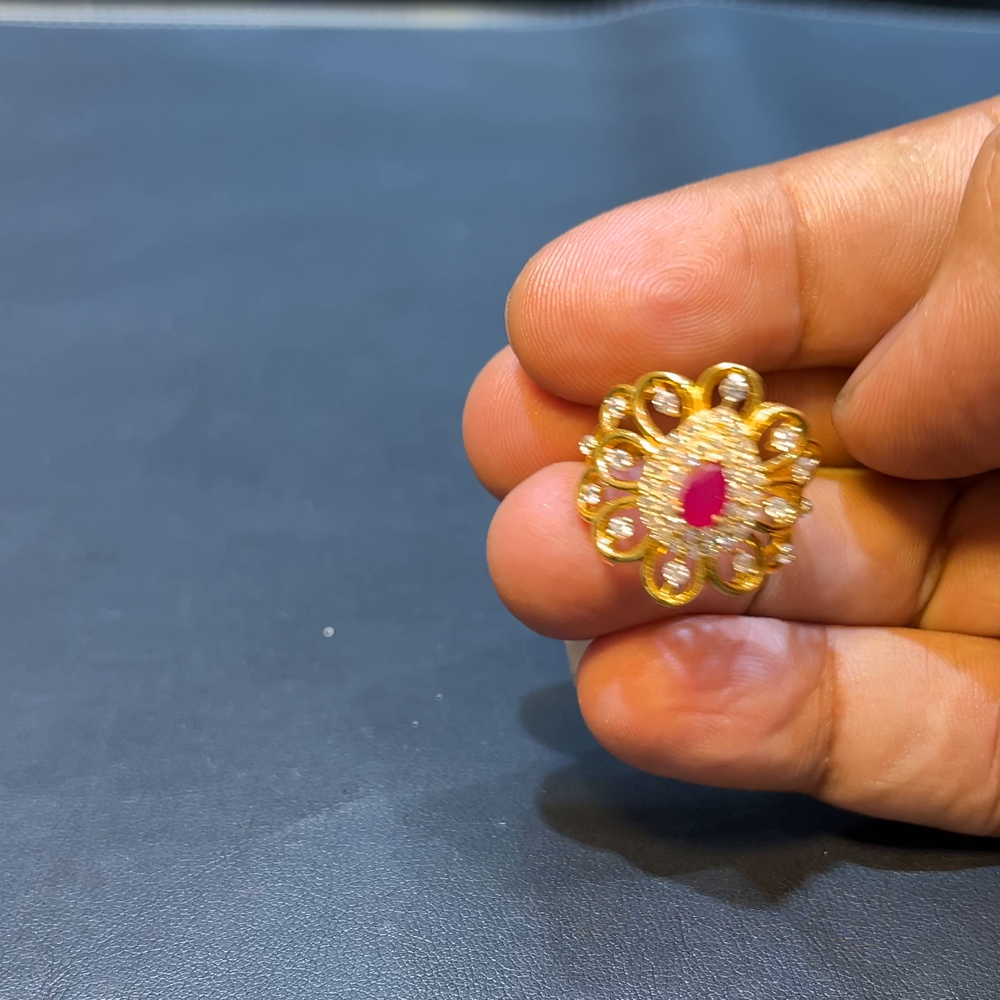 SOUTH INDIA 6.047gms Ring 22K Yellow Gold