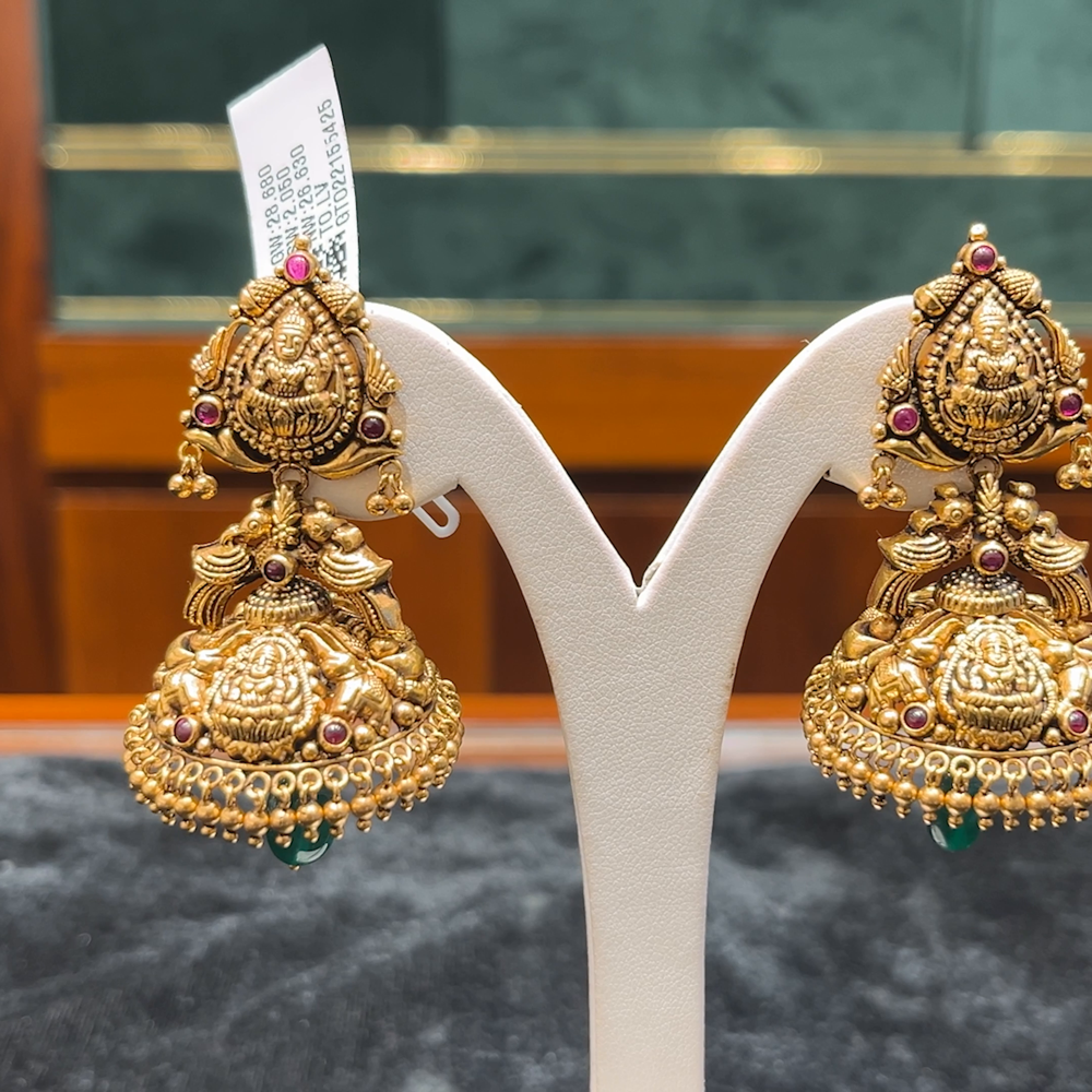 Chennai Shopping Mall 26.63gms EARRINGS 22K Antique