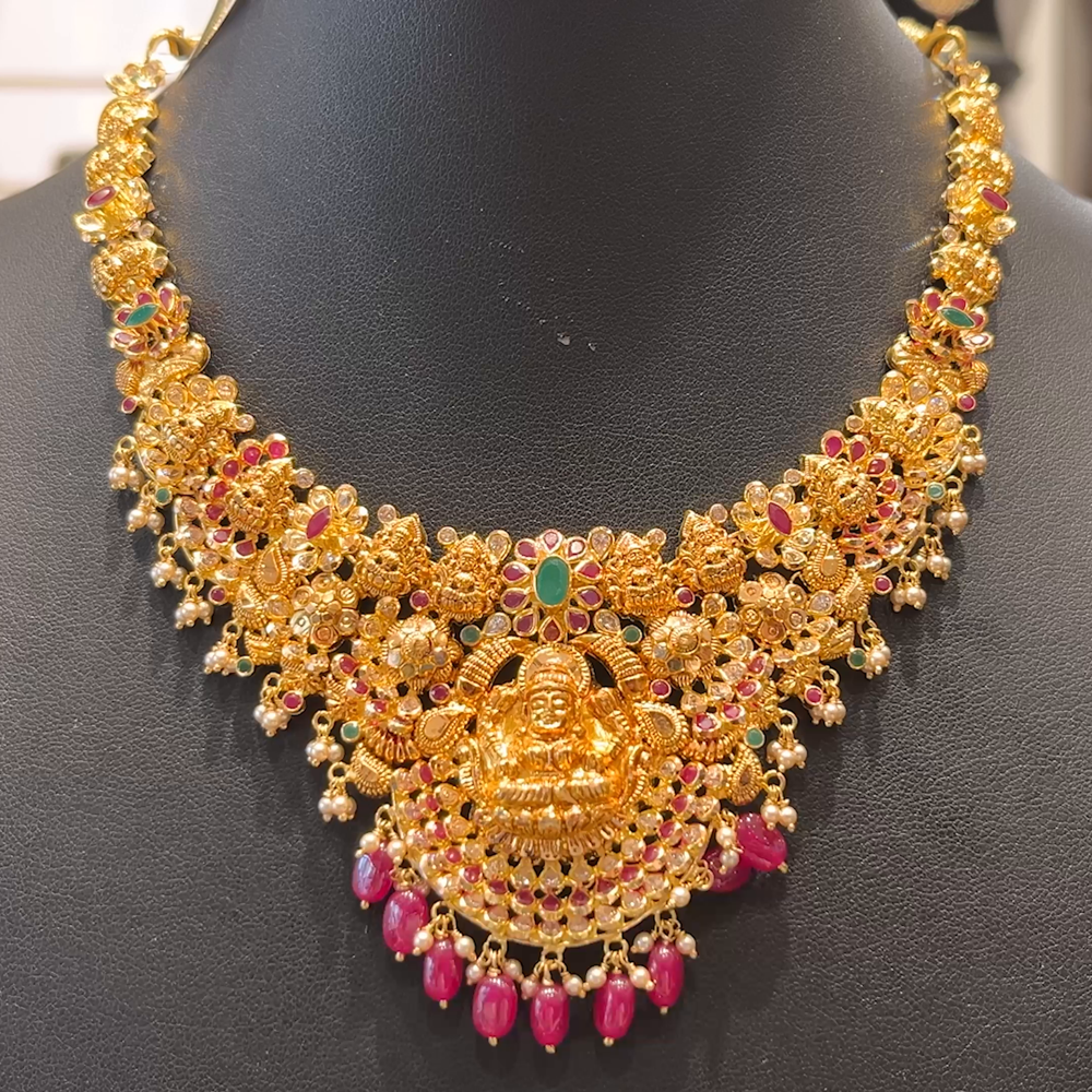 SOUTH INDIA 34.445gms NECKLACE 22K Antique