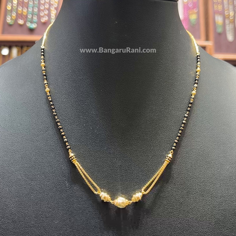 CMR 7.39gms SHORT BLACK BEADS 22K Yellow Gold