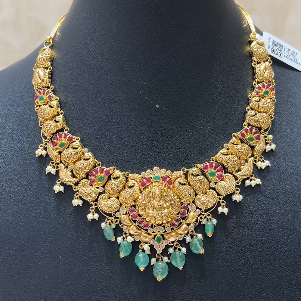 MUKUNDA JEWELLERS 24.73gms NECKLACE 22K Antique