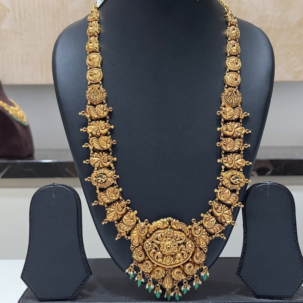 MUKUNDA JEWELLERS 57.3gms HARAMS 22K Antique