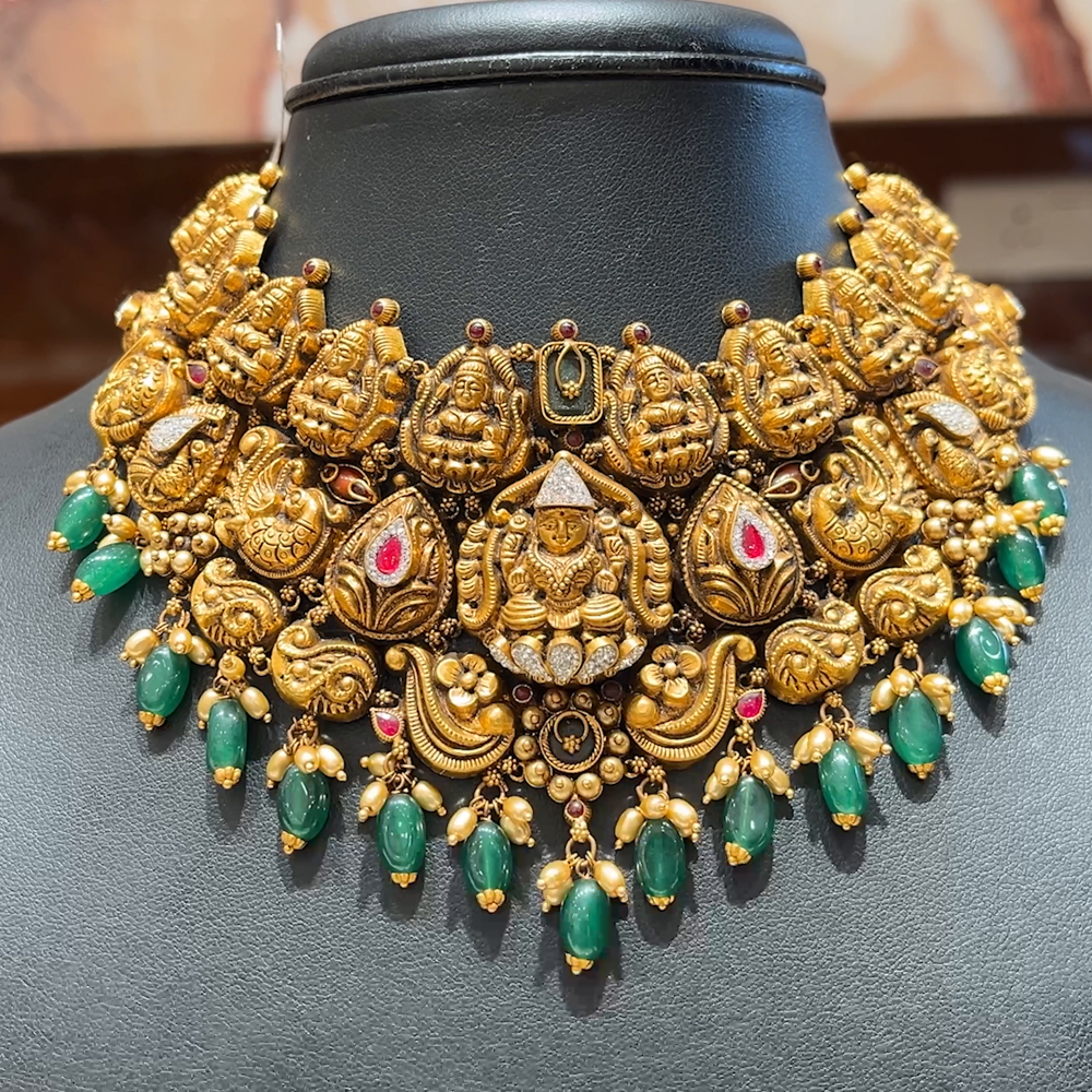 MUKUNDA JEWELLERS 42.52gms CHOKER 22K Nakshi