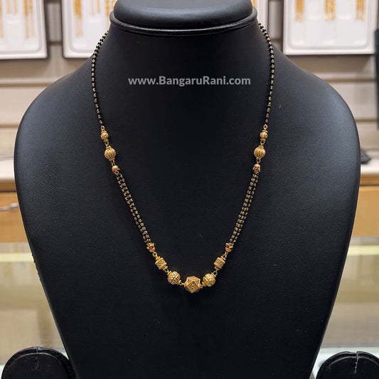 9.205gms SHORT BLACK BEADS 22K Yellow Gold