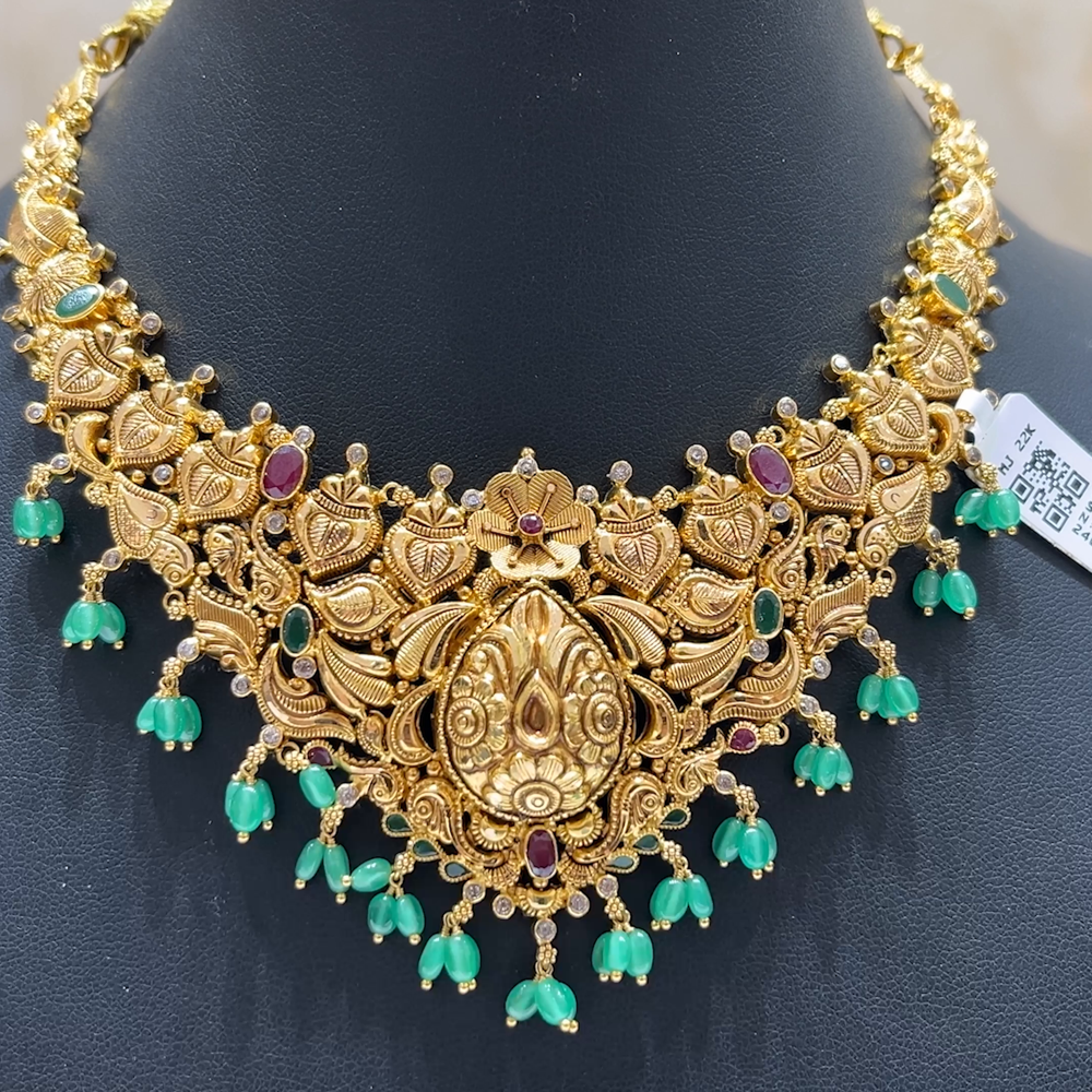 MUKUNDA JEWELLERS 22.46gms NECKLACE 22K Antique