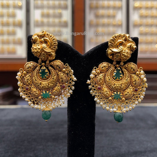 19.84gms EARRINGS 22K Antique