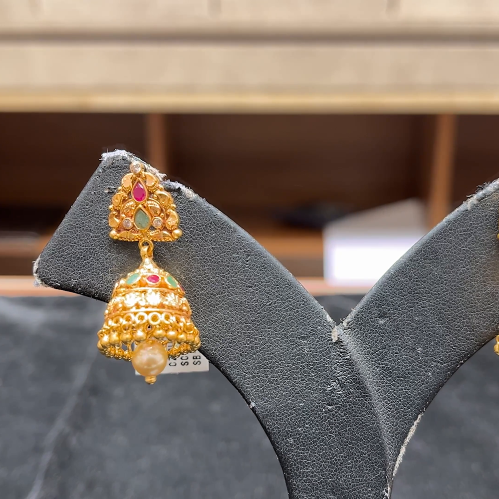 Chennai Shopping Mall 9.75gms EARRINGS 22K Yellow Gold