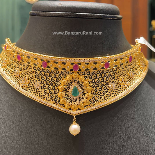 Chennai Shopping Mall 33.446gms CHOKER 22K Yellow Gold